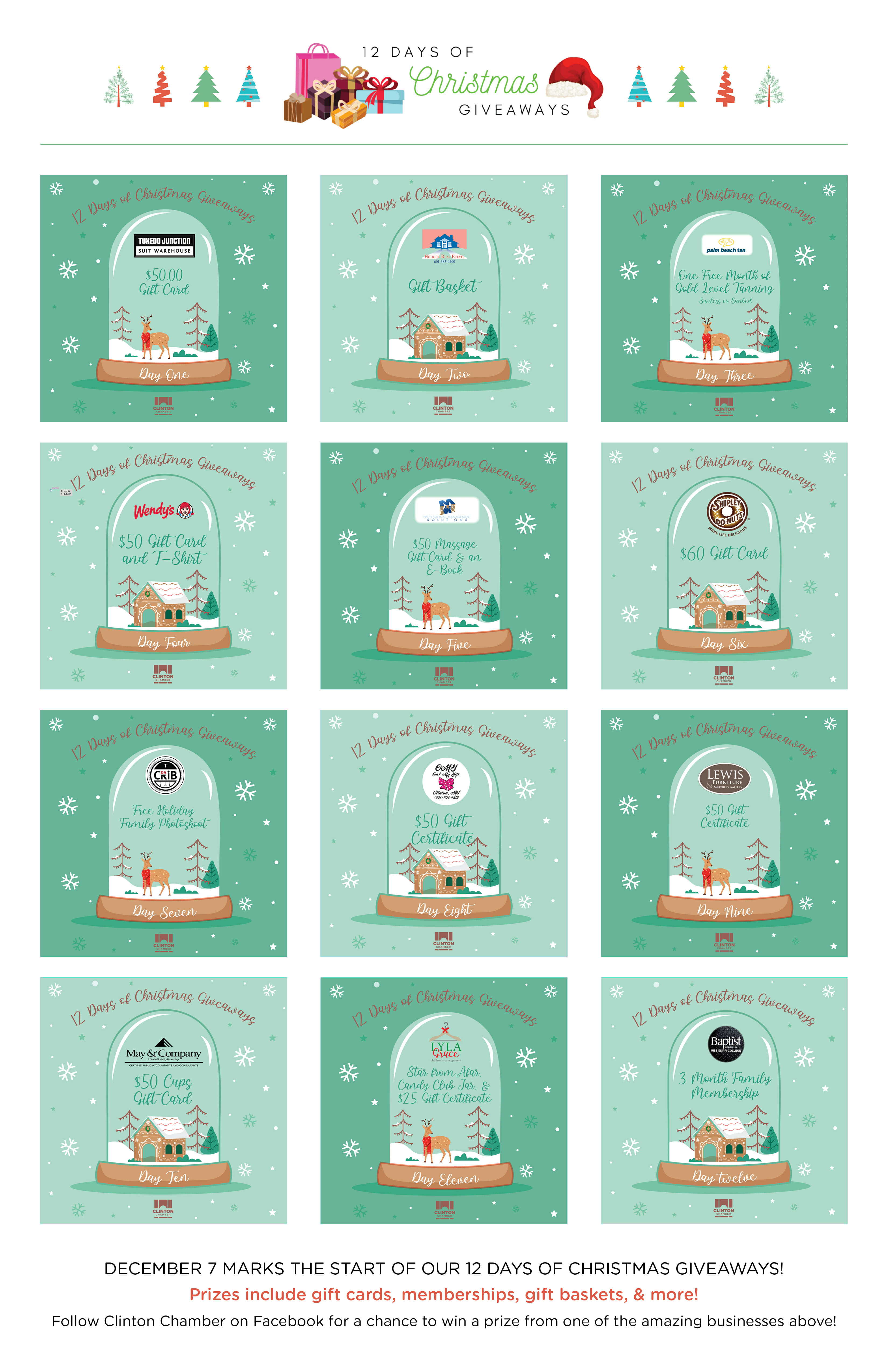 12 Days of Christmas Giveaways Clinton Chamber